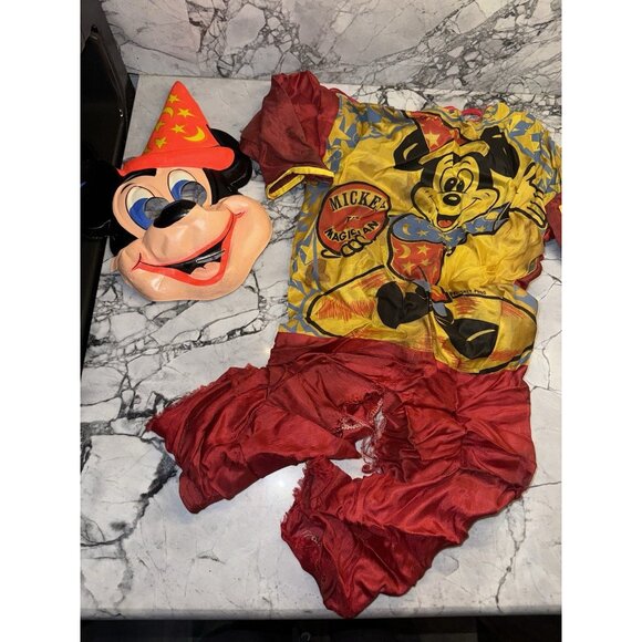 Vintage Ben Cooper Walt Disney World Mask Costume Magician Small 4-6 - Picture 2 of 4